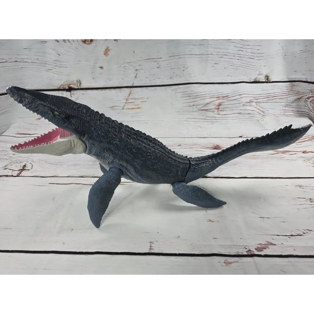 Jurassic World Real Feel Mosasaurus Action Figure Blue Dinosaur Toy FNG24